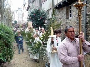 Hosannah ! Procession jusqu'à l'église