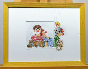 Dreyer Ingeborg Aquarell Clowns mit Hase