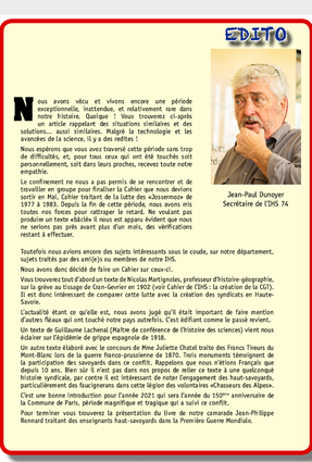 Cahier N°:95 - Juin 2020 - EDITO