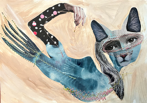 CATFISH, Mixed Media on paper, 15 x 21 cm, 2022 (private collection)