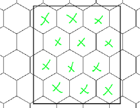 Rechteck (Haus) im Hexfeldraster;