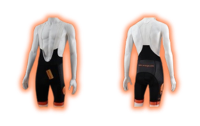 Premium custom printed Euro Pro WAFFLE bib shorts with high-quality fabric and Elastic Interface 8-hour Italian chamois pad.