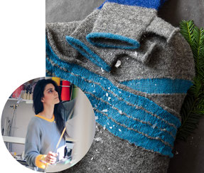 Fashion Gift, mittens designed and eco-friendly produced by Valentina Karellas in London, A maker featured in the PASiNGA artisan Christmas gift guide series