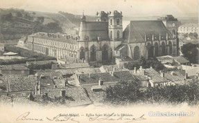 Carte postale ancienne d'une vue de l'abbaye bénédictine Saint-Michel de Saint-Mihiel Meuse Lorraine France