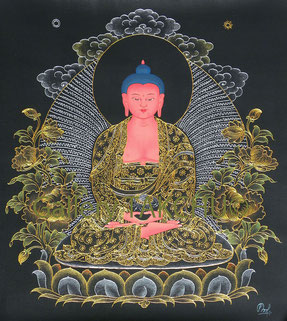 Amitabha painted by Phuntsho Wangdi