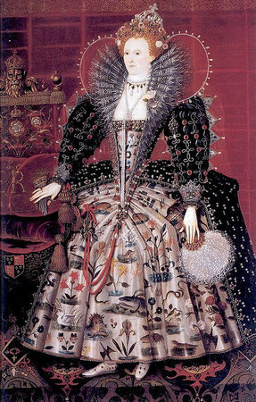 Elisabeth I., Hardwick Portrait (flickr, Abb. von Lisby) Mode 