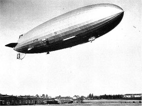 図 9 機体側面にオリンピックマークを配した Hindenburg 号