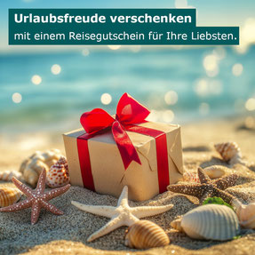 Strand mit Reisegeschenk
