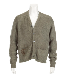 Die Strickweste vom Kurt Cobain für 334'000 Dollar. Foto: Julien's Auctions, New York