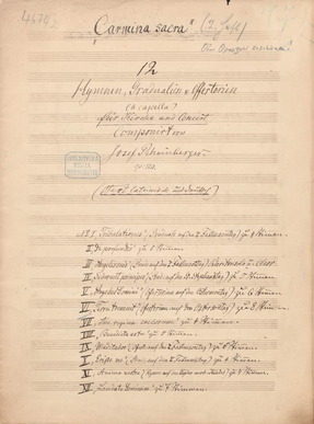 12 Hymnen, Gradualien u. Offertorien (a capella) für Kirch und Concert (WoO7); BSB Mus.ms. 4672-2