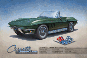 1965 Corvette Sting Ray 327 in the 12X18 inches printing size