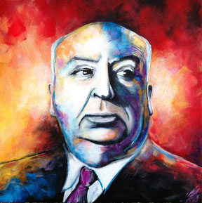 "Well done, Sir Hitchcock!", 2013, acrylic on canvas, 80x80 cm