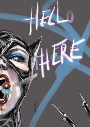 Michelle Pfeiffer "hell(o) (t)here", digital art, procreate, stil: acrylic, 2023