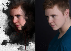 Watercolor Portrait Before and After