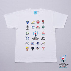 RWC2019™ 20 UNIONS COLLECTION Tシャツ 白,ラグビーワールドカップ2019™,公式ライセンス商品通販,No Whistle,ノーホイッスル