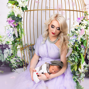 newbornshoot met bloemen