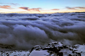 View from Stella Point on Mount Kilimanjaro