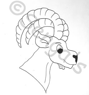 Steinbock-Motiv für Blachenprodukte