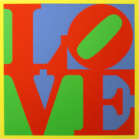 Robert INDIANA, Heliotherapy Love - 1995, Serigraph 100x100cm            verkauft
