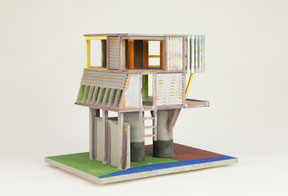 Lorenz Estermann    „concord house I“ , 2014 Technik: mixed media 35x42x32cm Kartonsockel