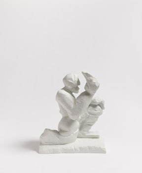 Porzellan, "Lehmbruck Saga" 1989, 50x45x28cm