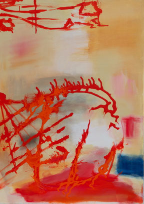 Vulcano 1, Acryl-Mischtechnik auf Leinwand, 40 x 50 cm