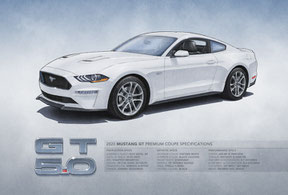 Dessin 12X18 Mustang GT PP1 2019 2020 2021 2022 2023