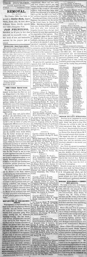 “Departure of the 23d Regiment _East Saginaw Courier_16 Sep 1862, Tue_Page 2”     (click to enlarge)