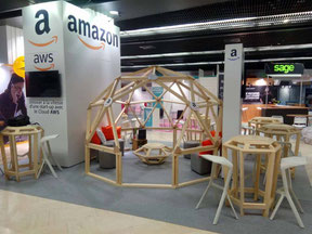 Dôme géodésique en bois réhaussé, Amazon