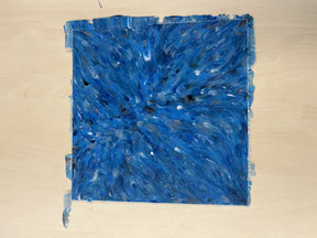 Erste blaue Kunststoff Platte aus Polypropylen