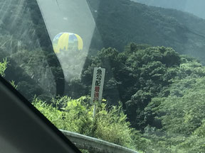 森の向こうの謎のバルーン