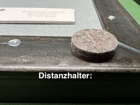 Distanzhalter auf Bilderrahmen