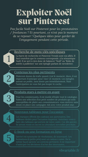 Pinterest enregistre beaucoup de visites durant les fêtes de Noël pour son côté shopping. Il n'est pas simple pour les prestataires d'être visible durant cette période. Et pourtant, avec quelques astuces, il est possible de résister.