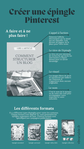 Les visuels des épingles sont la première chose que les internautes voient sur leur page d'acceuil de Pinterest. Il est important de soigner sa présentation avec ce qui fonctionne.