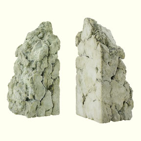 mountain shape stone bookends set