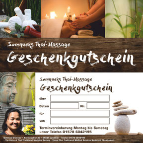 Geschenkgutschein Somnueks Thai Massage Landshut Mobil