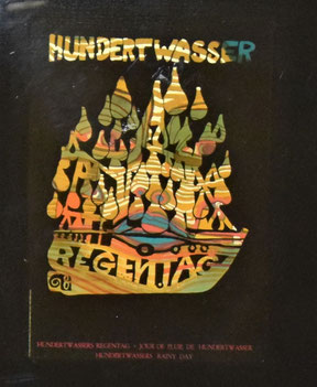 Hundertwasser Friedensreich - Kunstfliese Regentage, € 40,-
