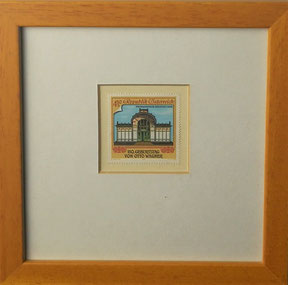 Otto Wagner Briefmarke, gerahmt, € 30,-