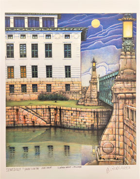 Schemerlbrücke - Otto Wagner ORF handcoloriert, € 1.090,-