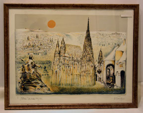 Kumpf Gottfried Farblithografie Der liebe Augustin Wien