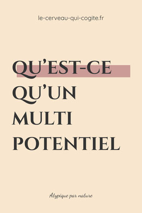 Qu'est-ce qu'un multipotentiel