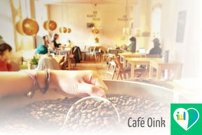Einblick in Café Oink in Leipzig