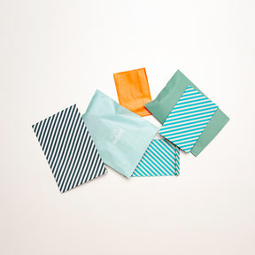 Papierflachbeutel, Papierbodenbeutel, Umschläge, Gutscheinverpackung