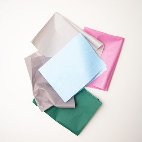 Seidenpapier, Unifarben, Bögen und Rollen
