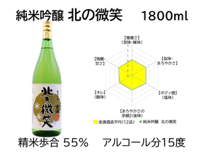 純米吟醸 北の微笑　1800ml