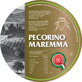 maremma pecora formaggio pecorino caseificio toscano toscana spadi follonica etichetta italiano origine latte italia fresco classico
