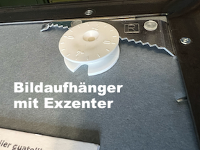 Exzenter wird an der Wand fixiert 