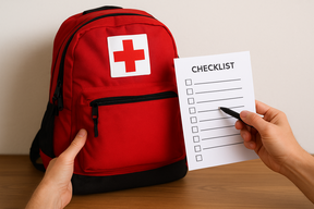 Erste Hilfe Set Outdoor nach DIN 13167 - Reiseset für Unterwegs, zum Wandern, Camping, Motorrad, Fahrrad - First Aid Kit für den Notfall - Praktisches Erste-Hilfe-Set für Outdooraktivitäten