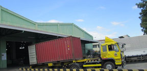 Container arrival at TRI warehouse