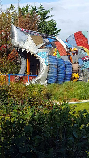 A great way to enter the Shark Hotel at Thorpe Park